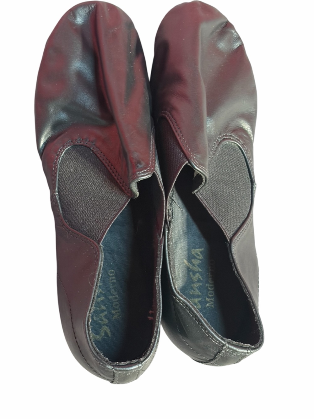 Sansha Moderno Black Slip-On Jazz Dance Shoes Split Sole Size 10